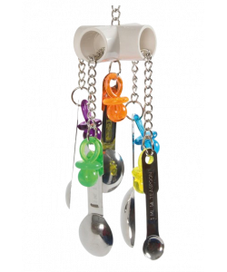 Parrot-Supplies Spoon Clacker Stainless Steel Metal Parrot Toy Parrot-Supplies Spoon Clacker Stainless Steel Metal Parrot Toy